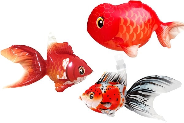 『金魚×水風船 』カラフル6匹 動物のフィルム風船の金魚風船10枚 | イベント用品販促ZERO
