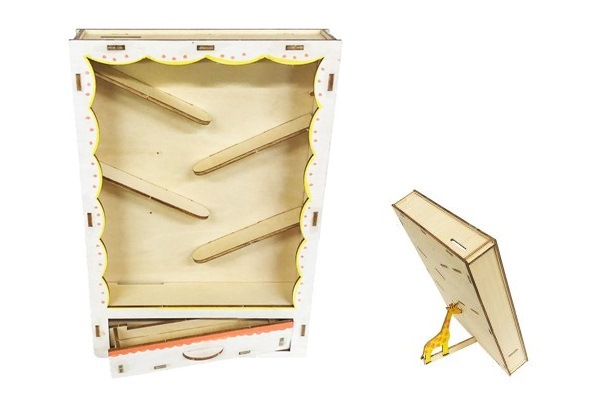 コインゲーム貯金箱キット｜木製組み立て簡単コイン転がしゲーム【送料無料】