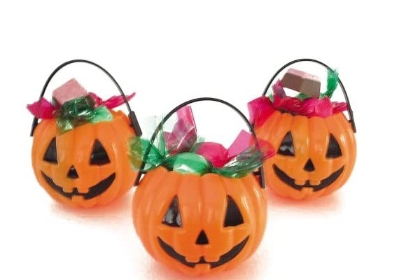 ハロウィンにぴったり!パンプキンキャンディポット6個セット|取っ手付きミニ小物入れ