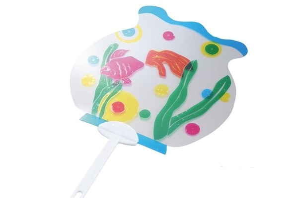 夏休み工作 光のうちわキット|4色セロハンで作るステンドグラス風オリジナルうちわ