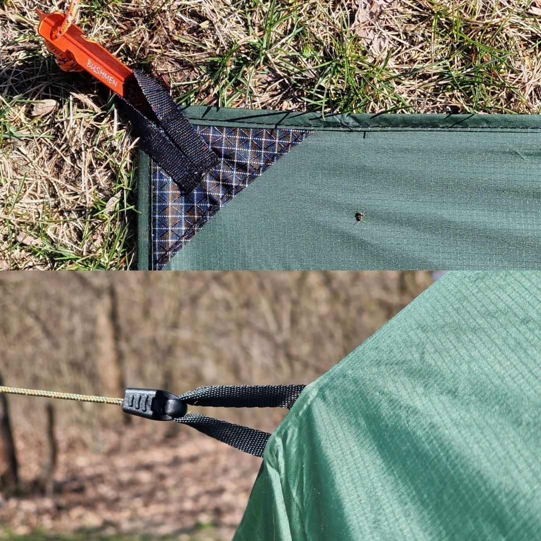 BUSHMEN travel gear ultralight タープ 2x3 ULTRALIGHT – Tarp 2x3 / dark olive - sklep bushcraftowy BUSHMEN