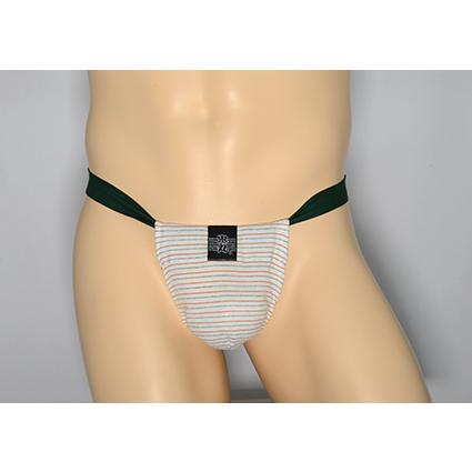 黒猫ニット　ボーダー101　細薄茶緑