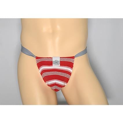 黒猫ニット　ボーダー106　赤グレー