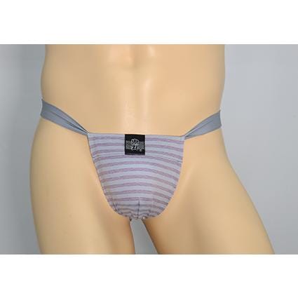 黒猫ニット　ボーダー111　グレー紫