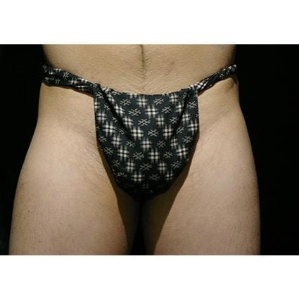 六尺　褌　かすり柄　濃紺