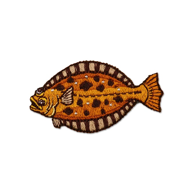 アイロンアップリケ ヒラメ