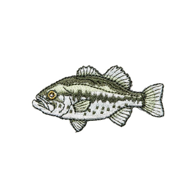 アイロンアップリケ ブラックバス