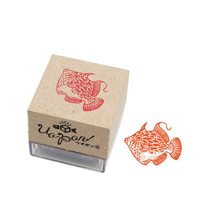 釣魚スタンプ UO-PON! カワハギ（朱）