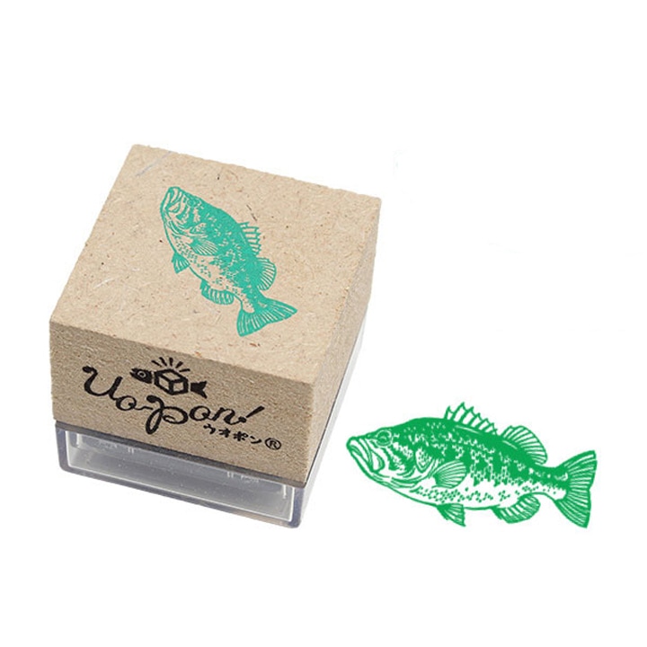 釣魚スタンプ UO-PON! ブラックバス（グリーン）