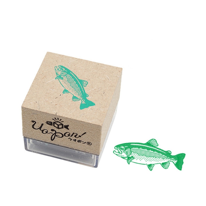 釣魚スタンプ UO-PON! ニジマス（グリーン）