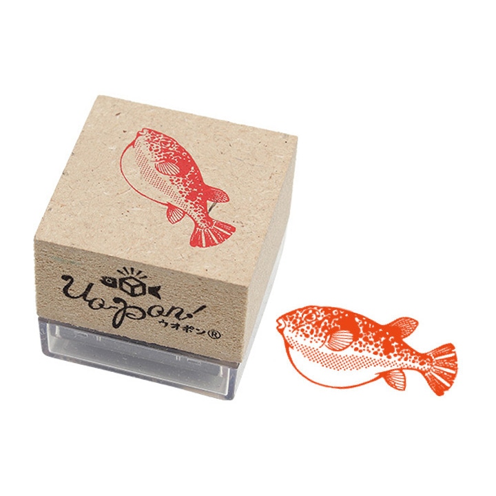 釣魚スタンプ UO-PON! ショウサイフグ（朱）