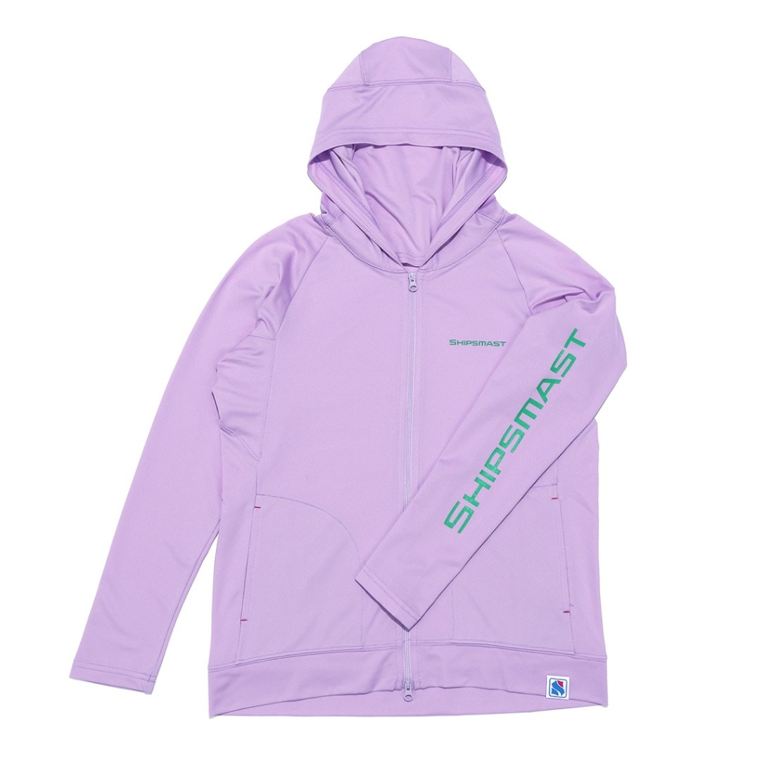 2WAYフードUVカットパーカー【パープル】