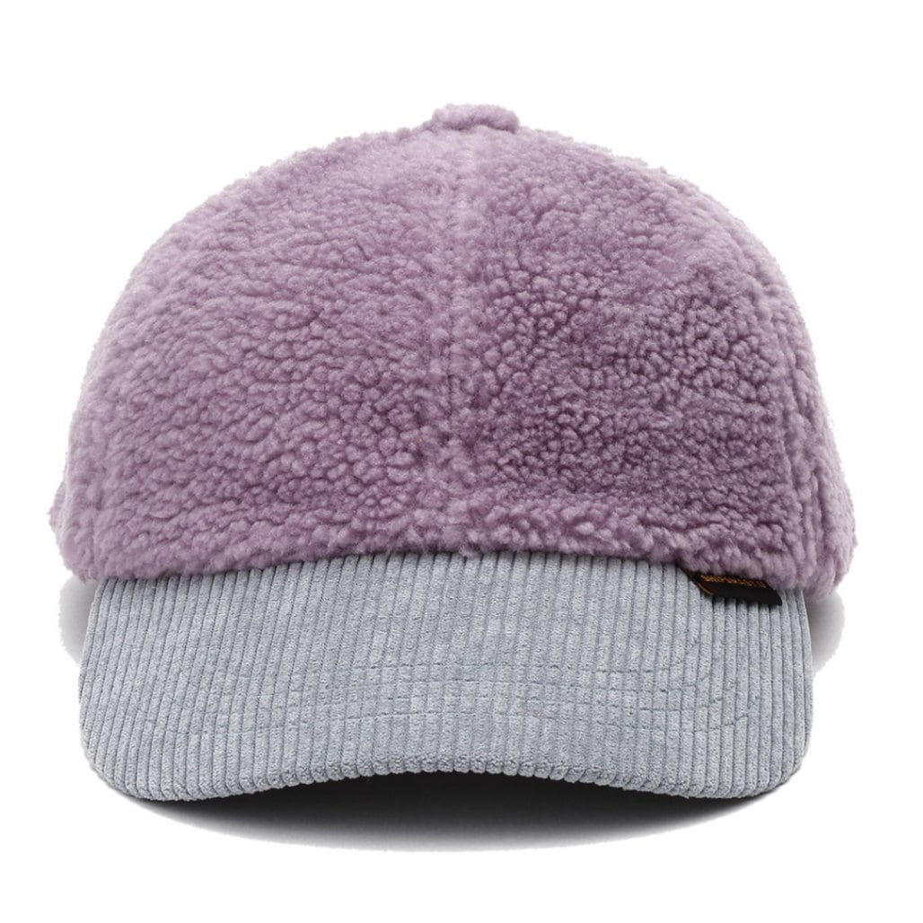 ボア×コーデュロイキャップ【パープル×ブルーグレー】