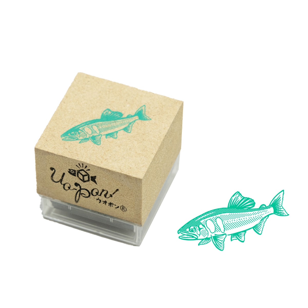 釣魚スタンプ UO-PON! アユ(グリーン)