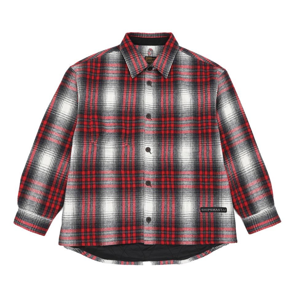 中綿シャツジャケット【レッド】