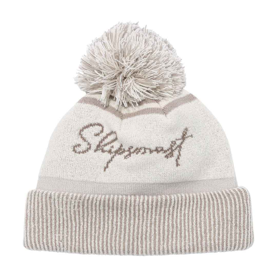 ポンポンロゴビーニー【ベージュ】