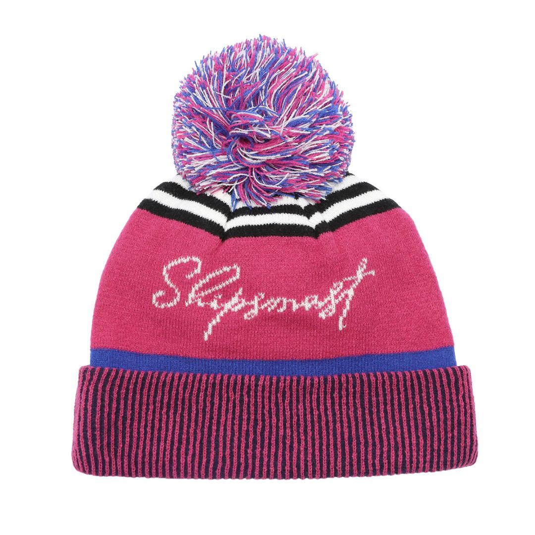 ポンポンロゴビーニー【マゼンタ】