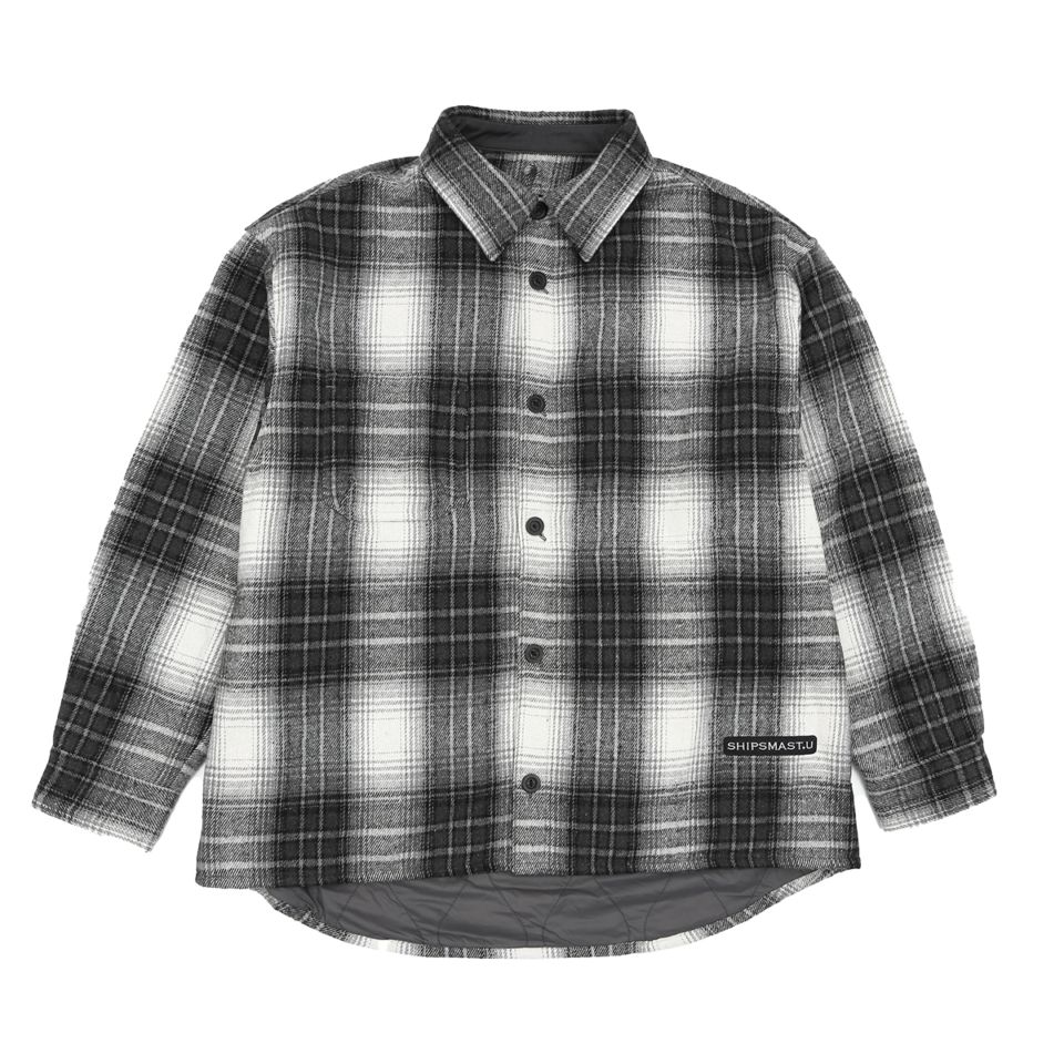 中綿シャツジャケット【 グレー】