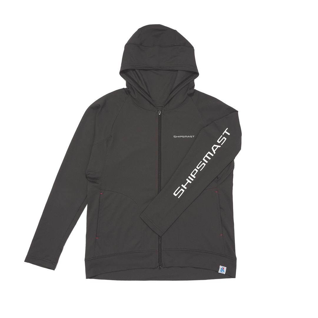 2WAYフードUVカットパーカー【ダークグレー】