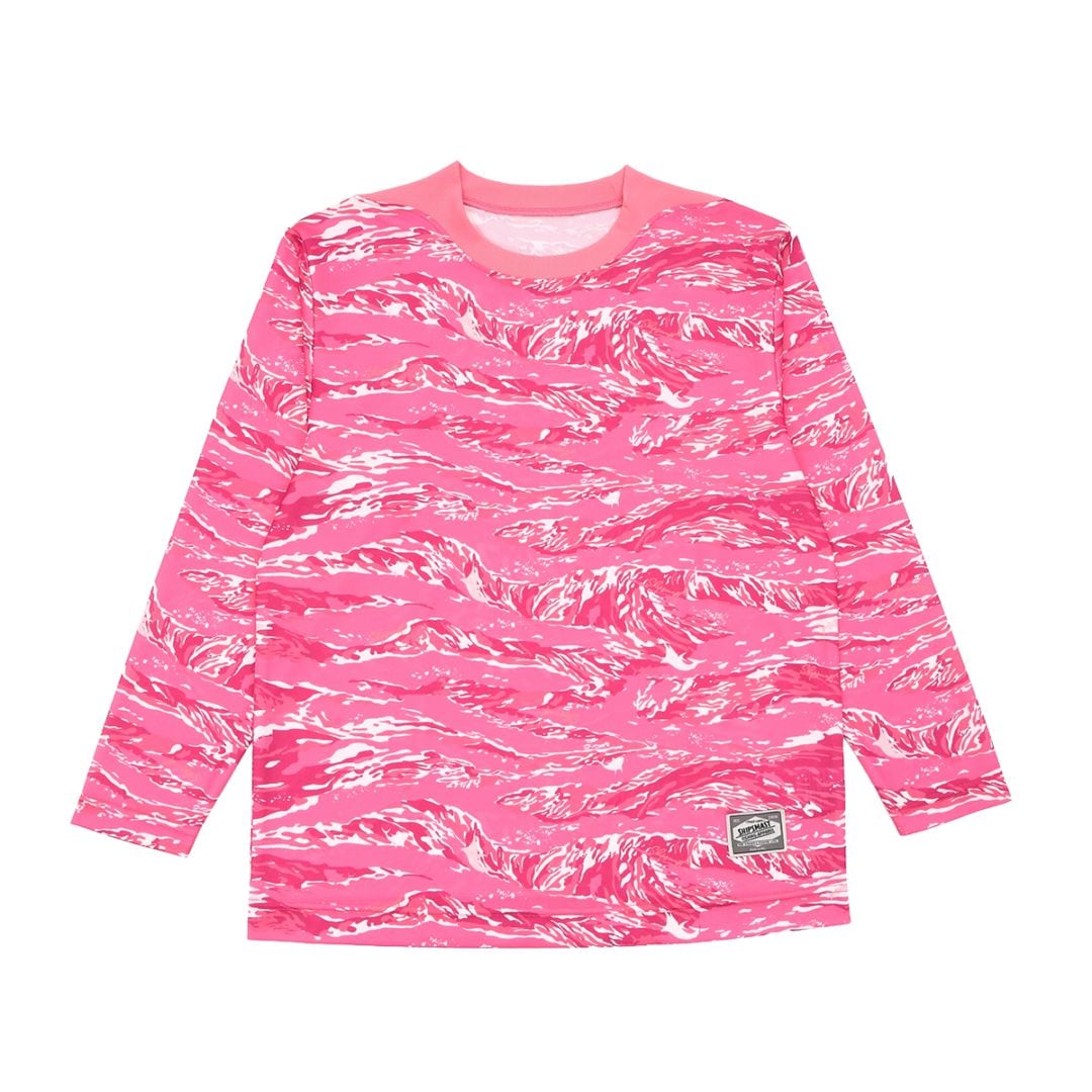 Fish Camo Dry ロングTシャツ【ピンク】