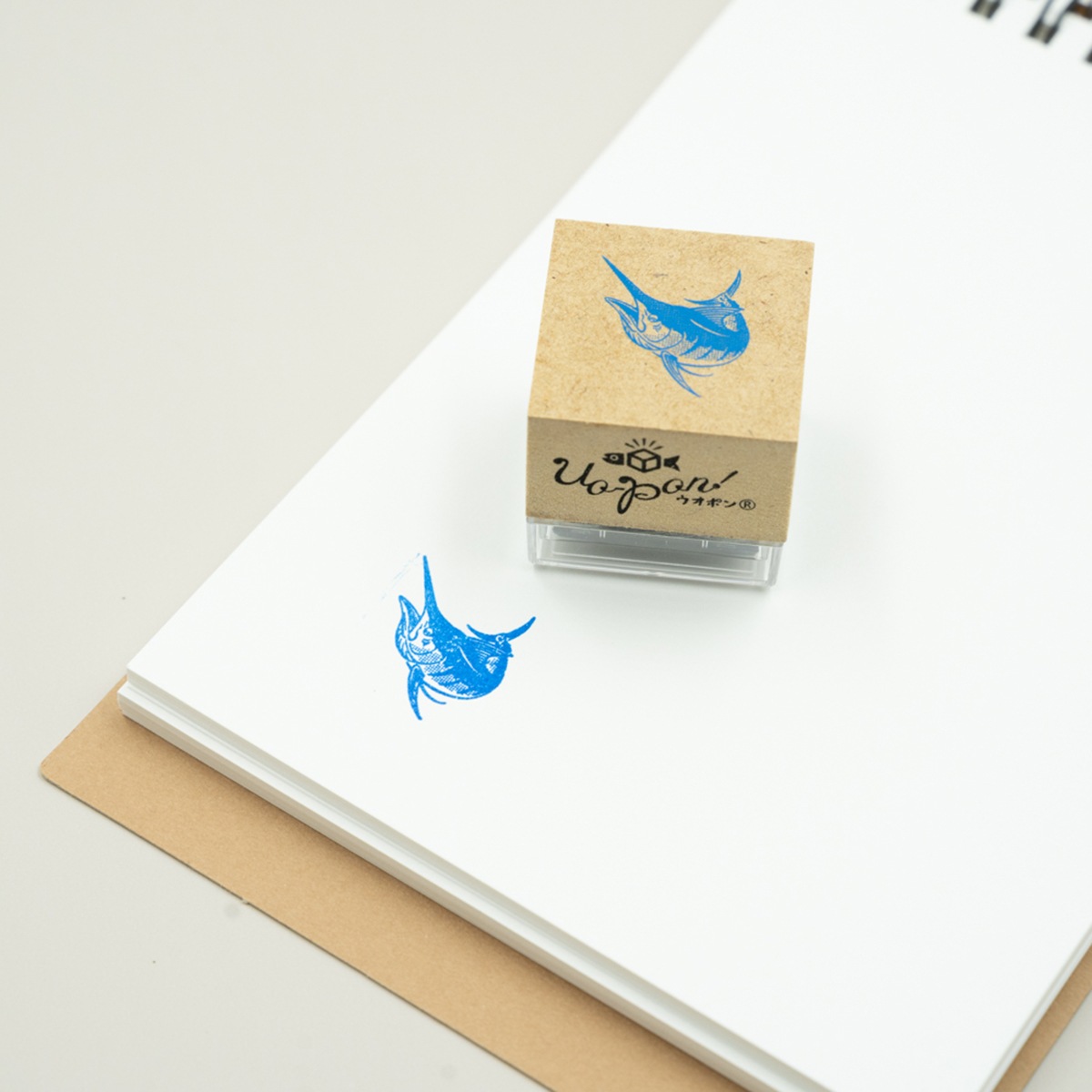 釣魚スタンプ UO-PON! クロカワカジキ(ブルー)