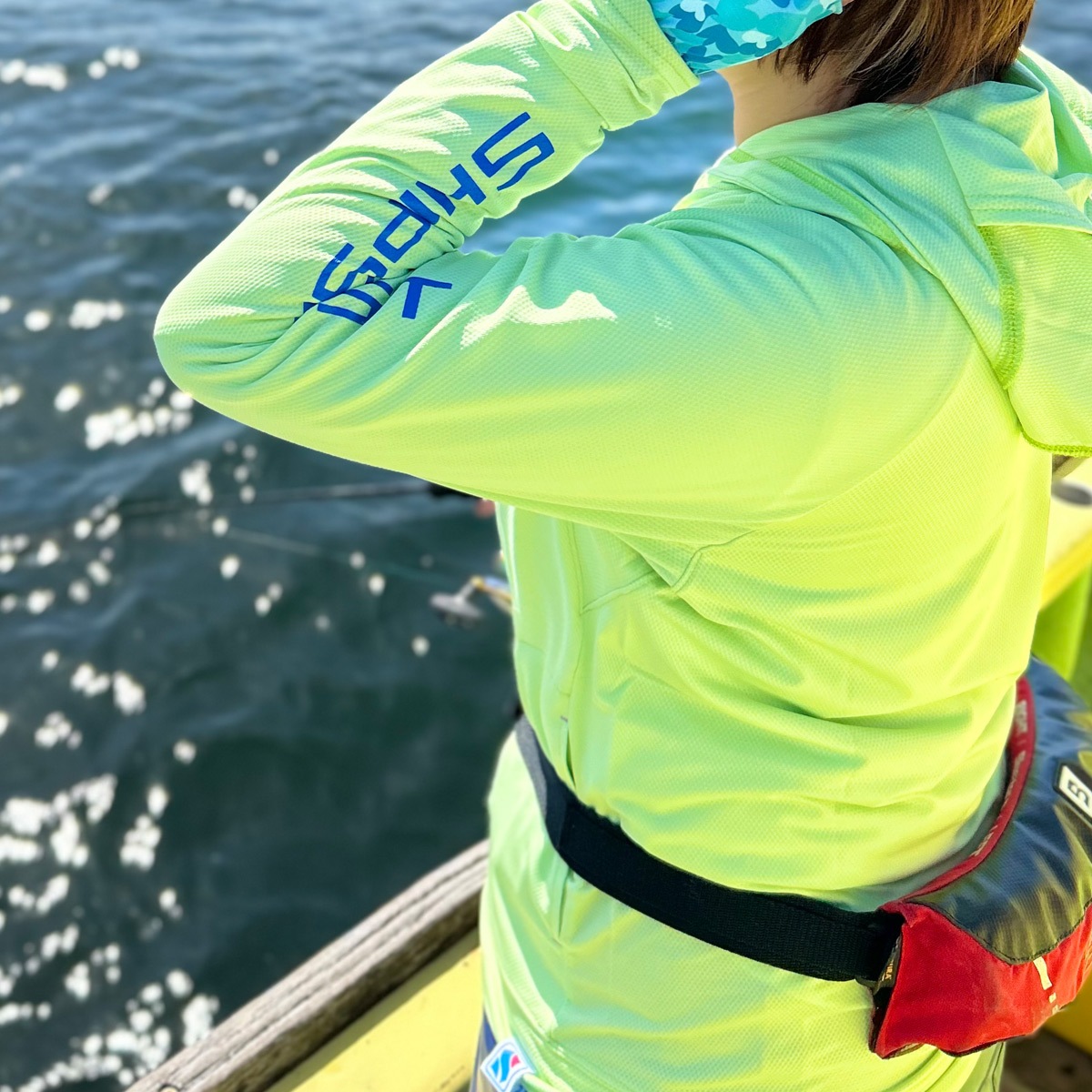 2WAYフードUVカットパーカー【グリーン】