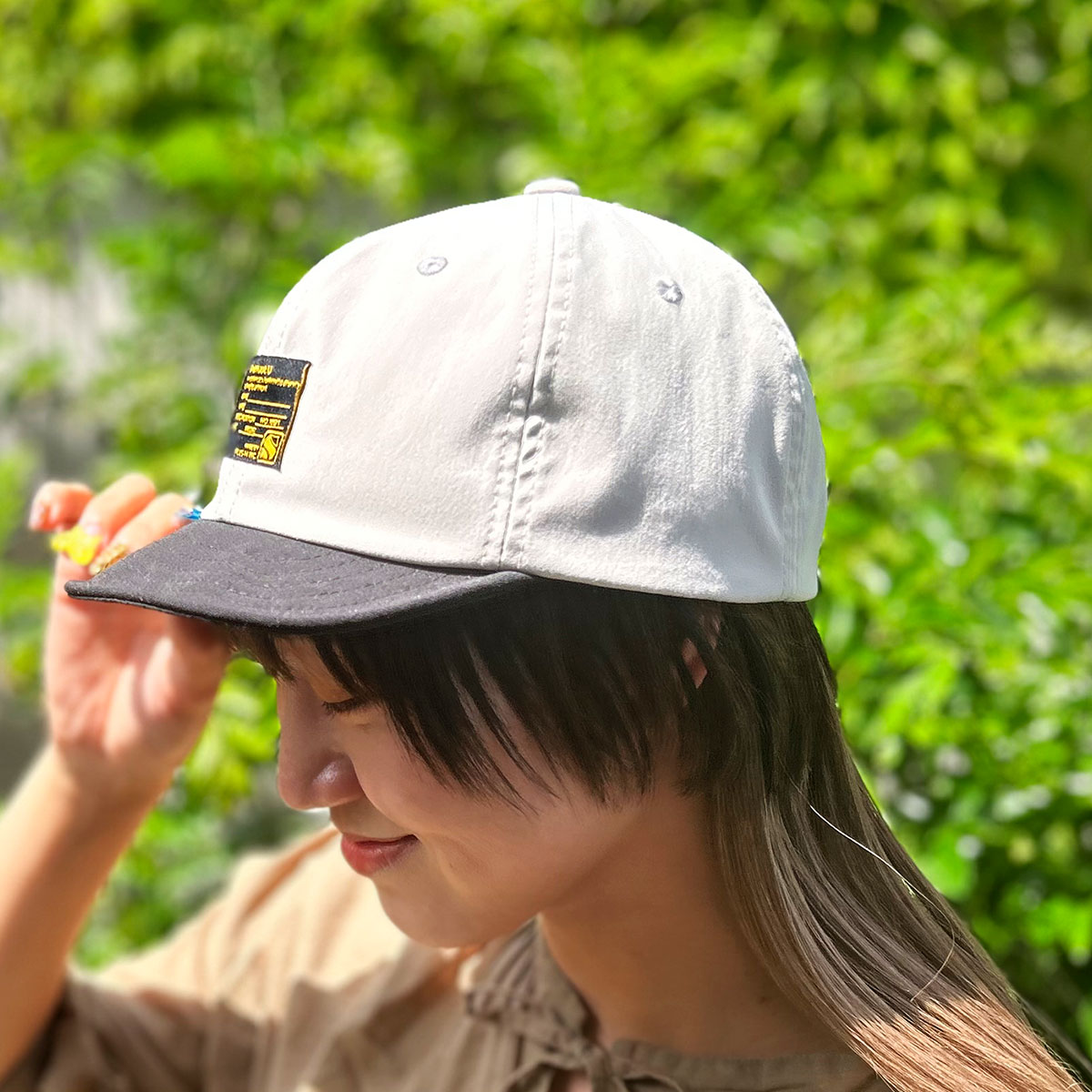 2トーンタグキャップ【ブラック】