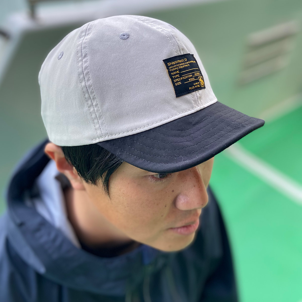 2トーンタグキャップ【ブラック】