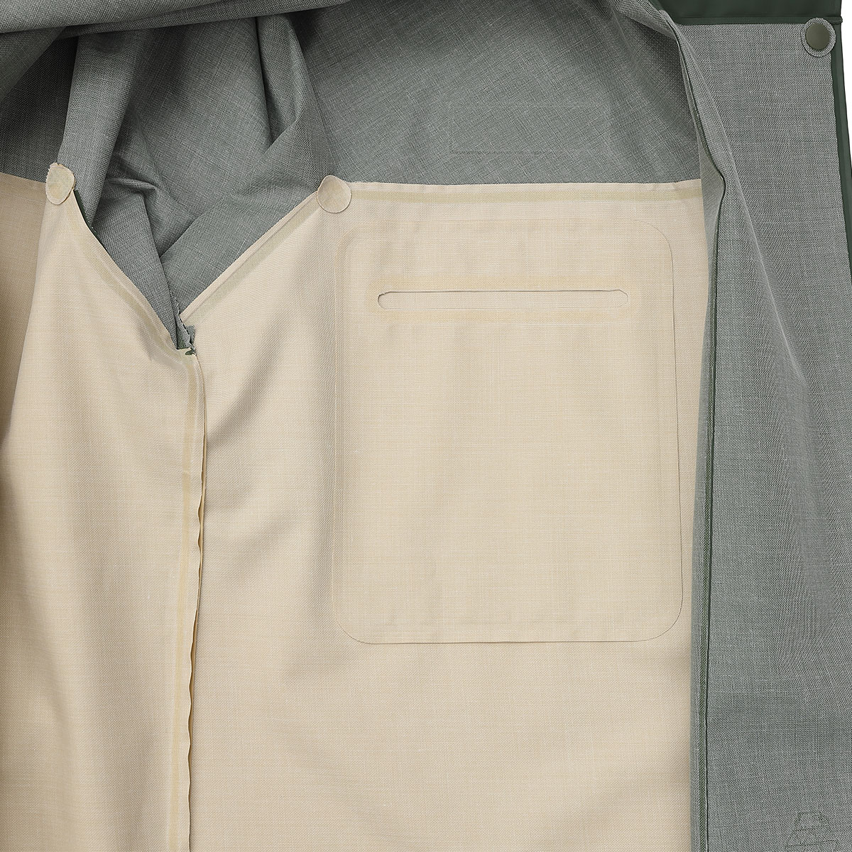 PVCジャケット【カーキ×ベージュ】