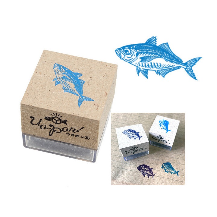 釣魚スタンプ UO-PON! アジ（ブルー）