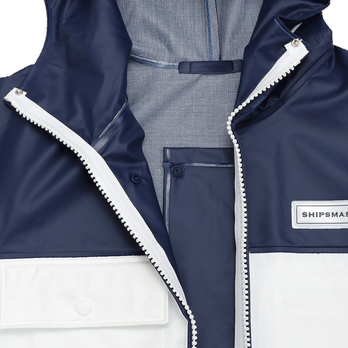 流行り の ブランド  PVCジャケット【ネイビー×ホワイト】 Shop Online PlusM | ジャケット・アウター
