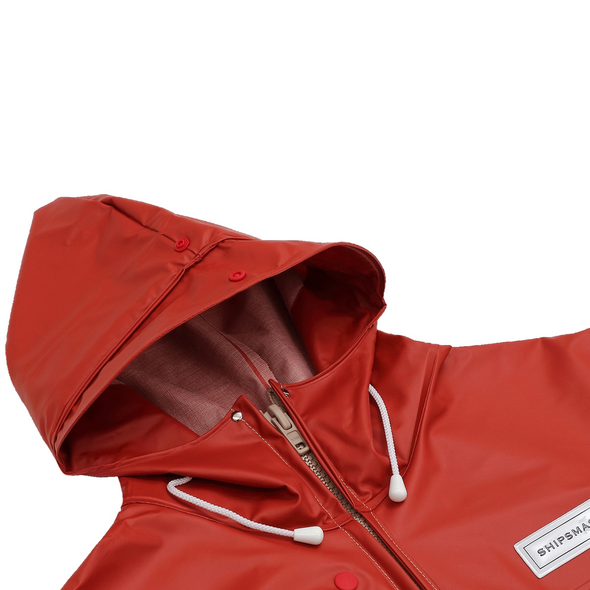 PVCジャケット【レッド×ベージュ】