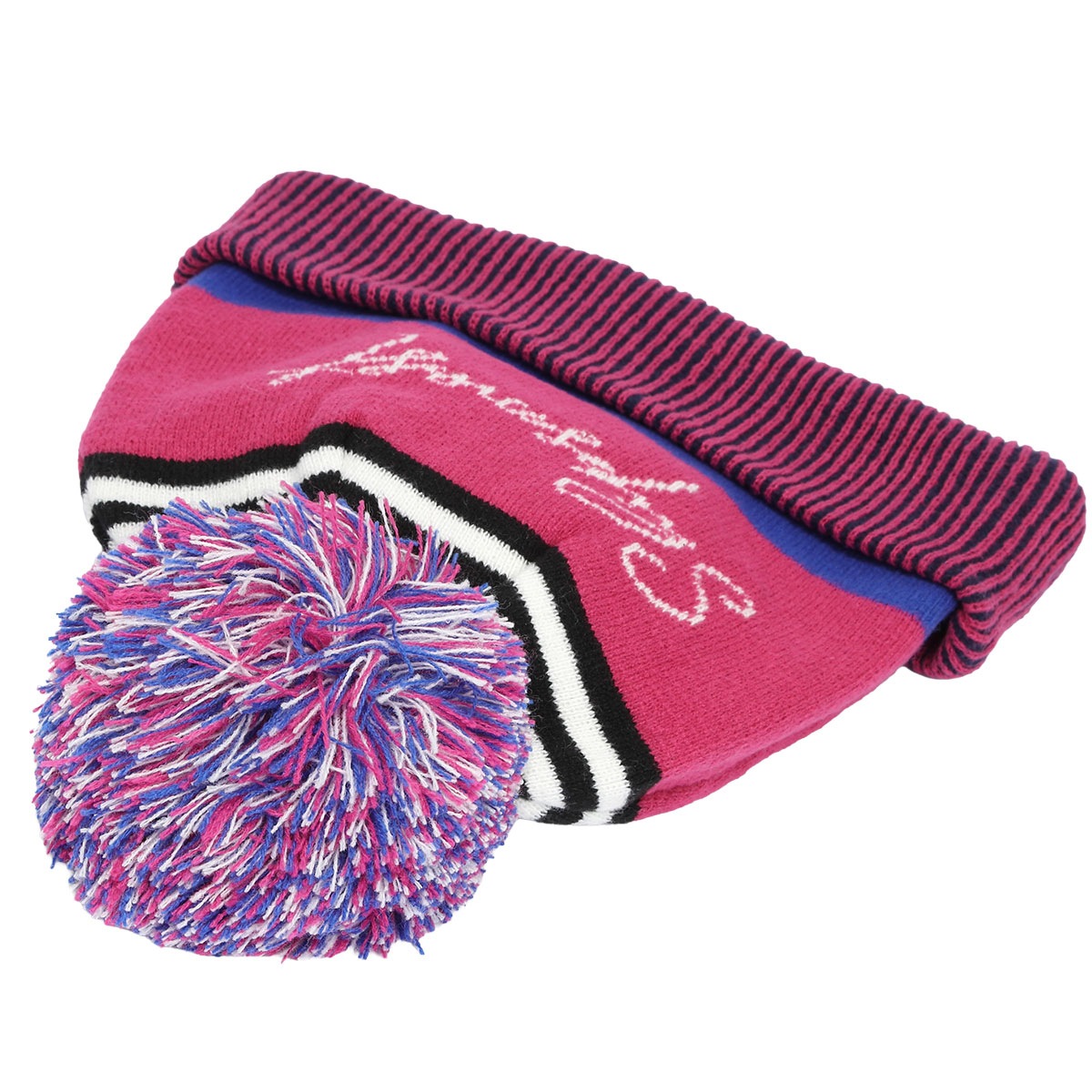 ポンポンロゴビーニー【マゼンタ】