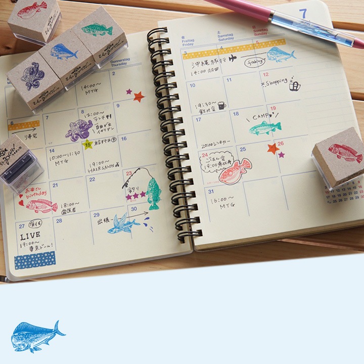 釣魚スタンプ UO-PON! タチウオ(ブルー)