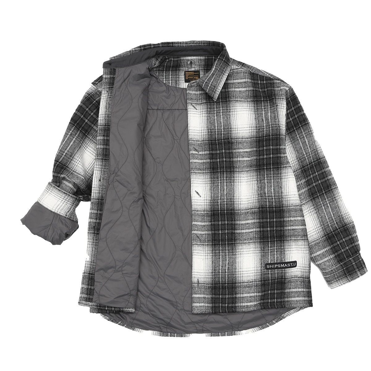 中綿シャツジャケット【 グレー】