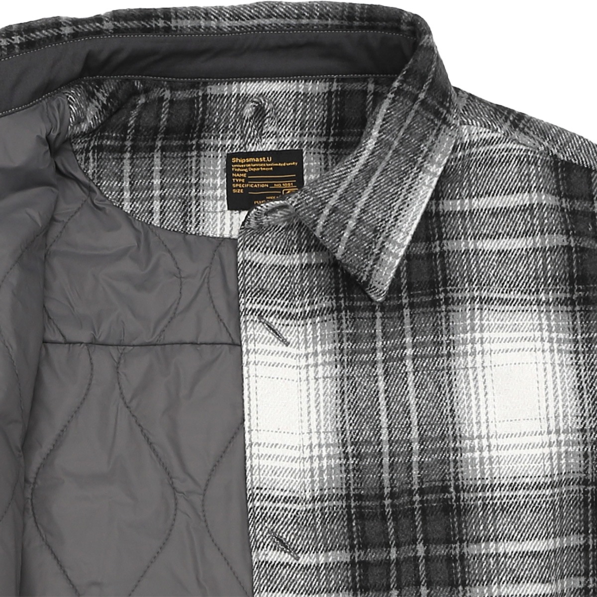 中綿シャツジャケット【 グレー】