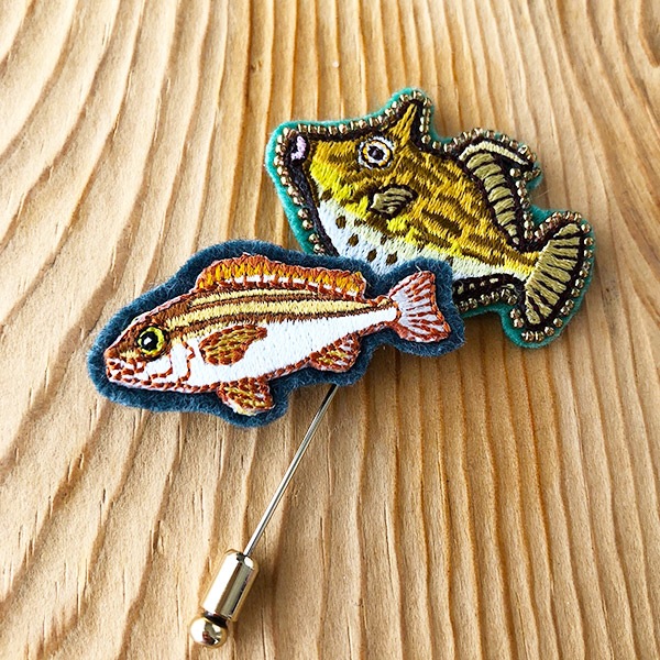 アイロンアップリケ ヒラメ