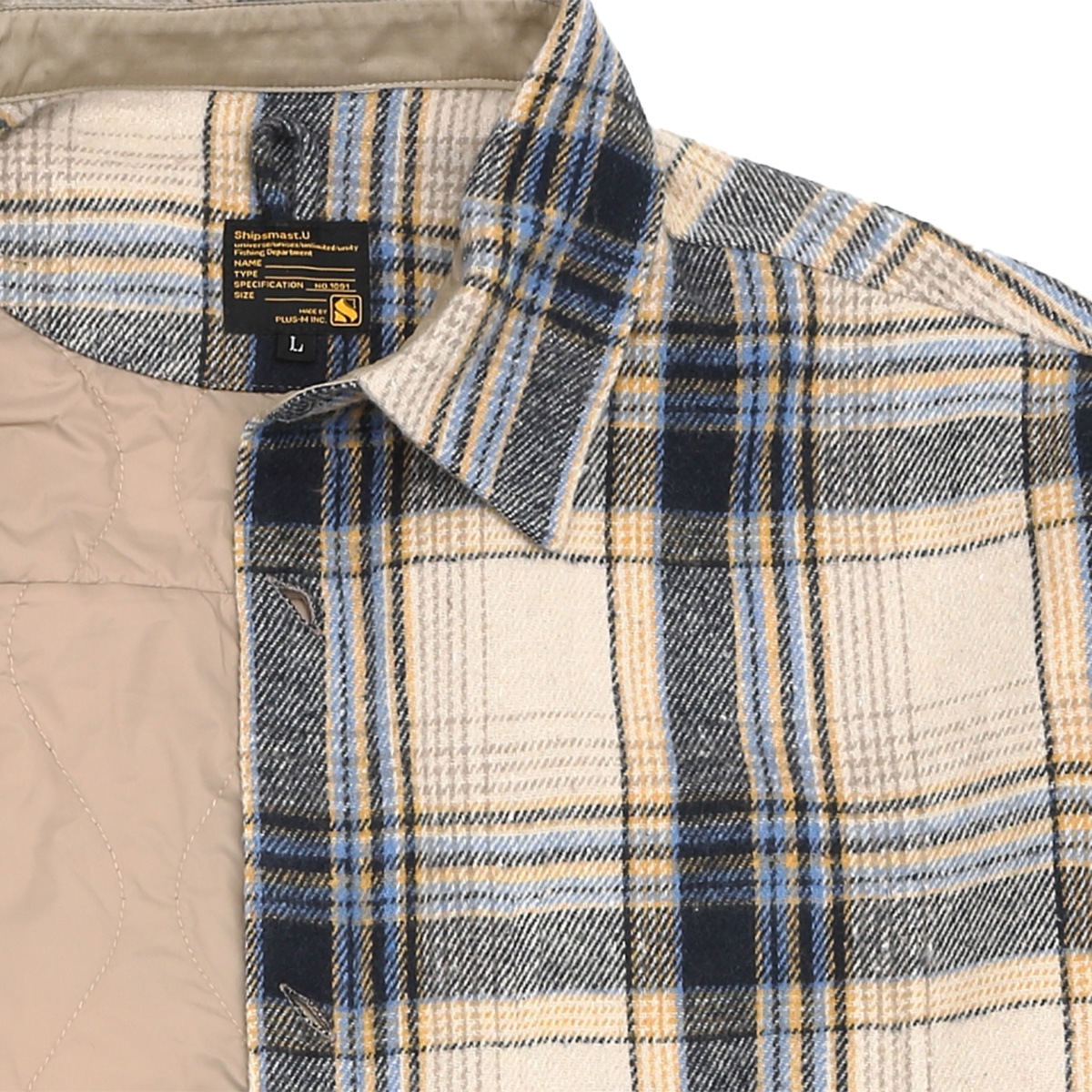 中綿シャツジャケット【ネイビー】