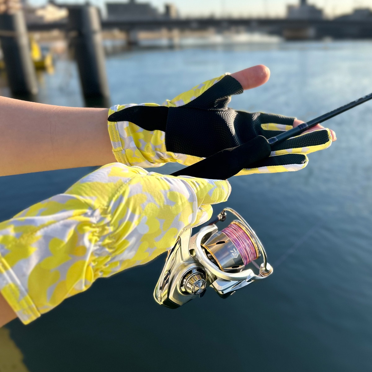 UVカットグローブ ハートカモ　３C　【全４色】