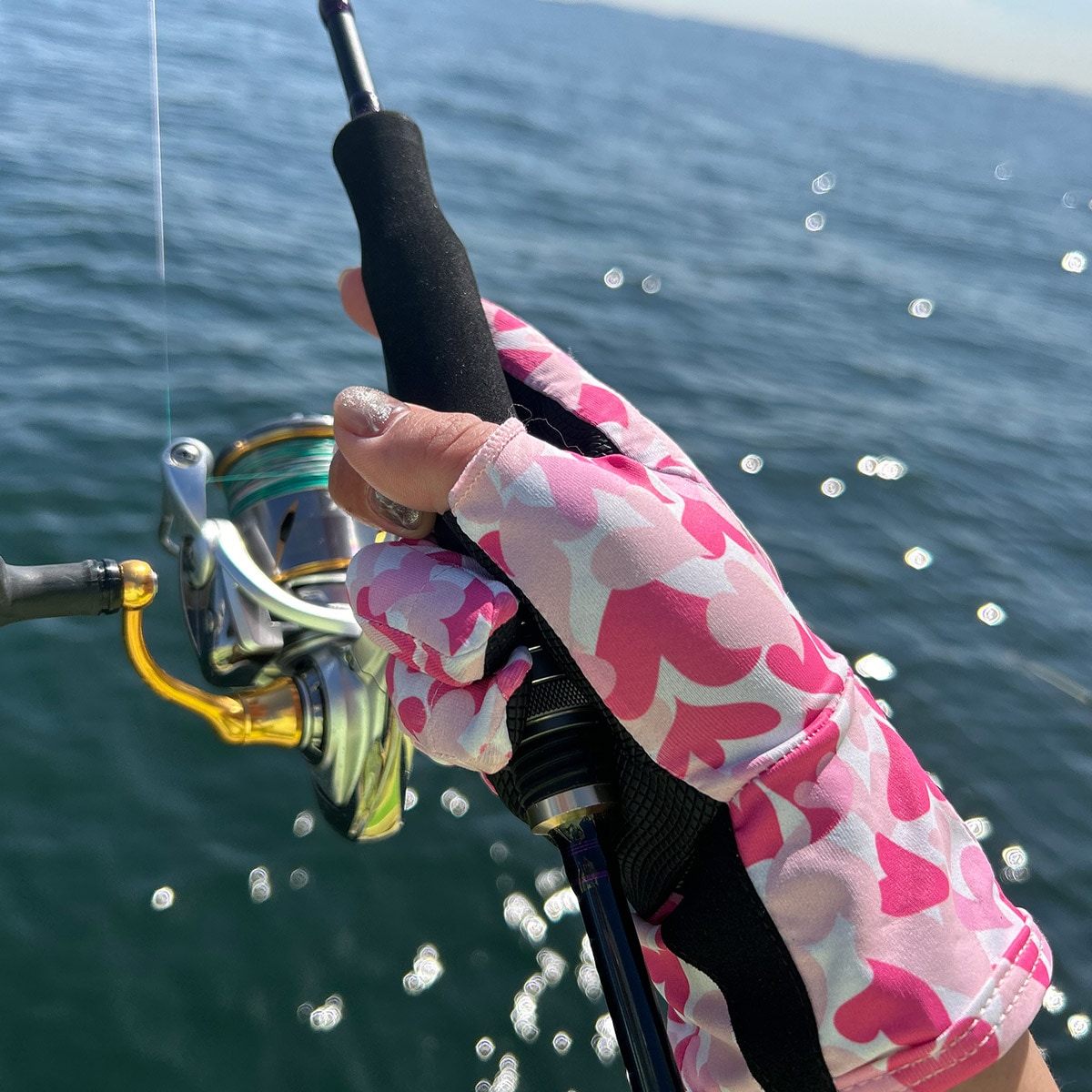 UVカットグローブ ハートカモ　３C　【全４色】