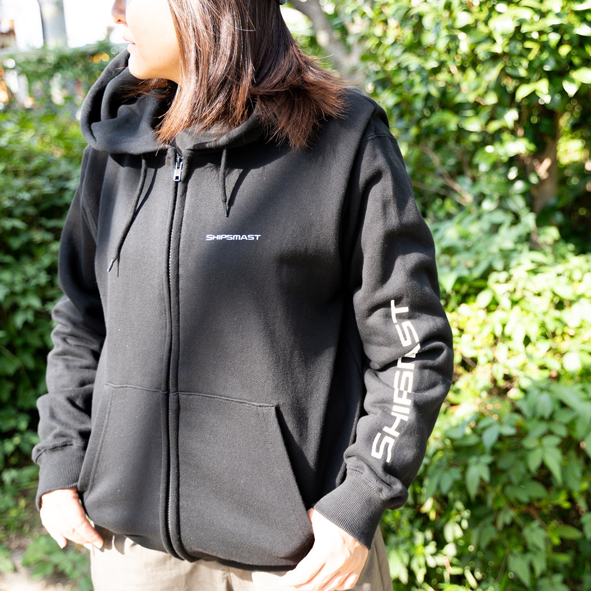 Shipsmastロゴジップフーディー【ブラック】