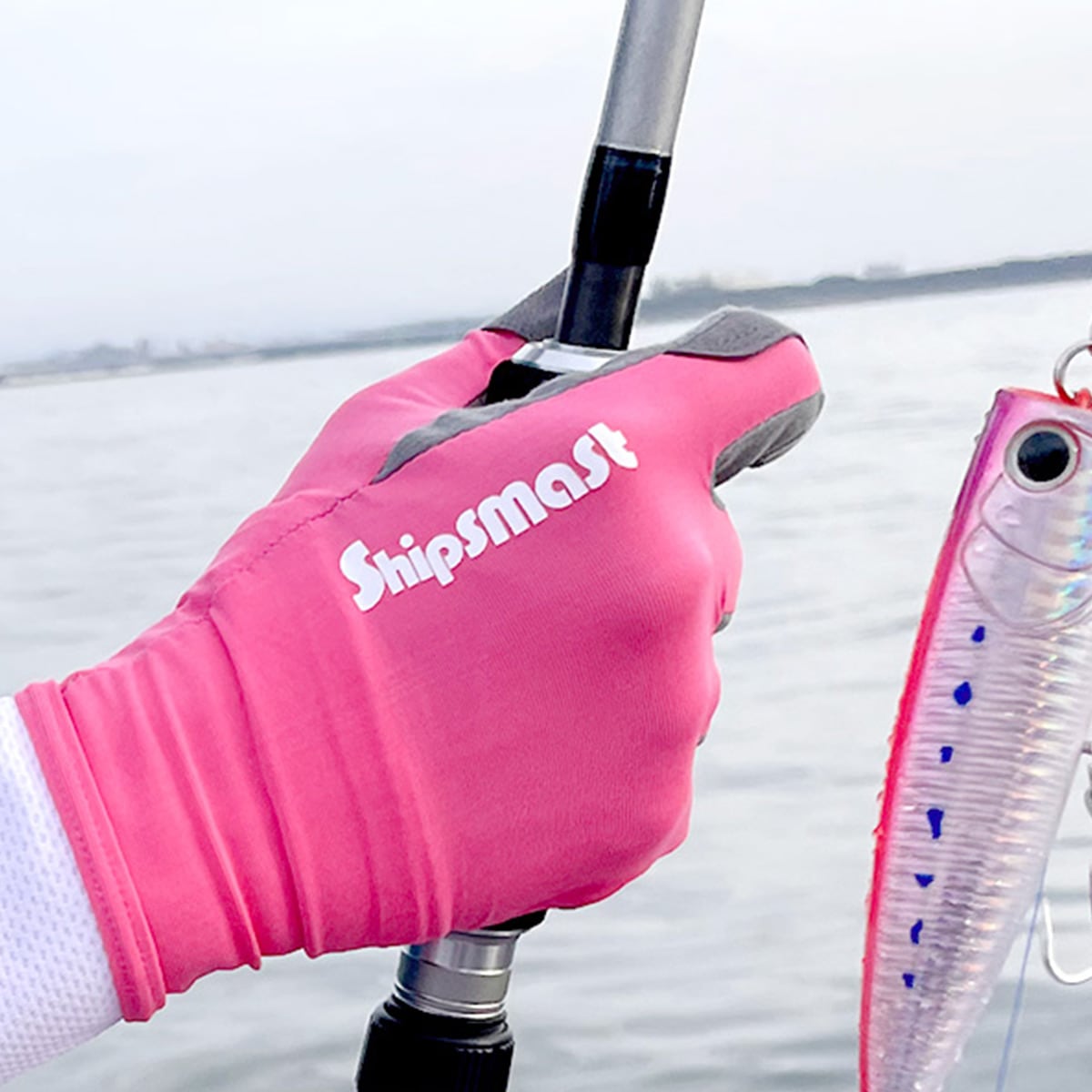 フィッシンググローブ3 5本指【ピンク】