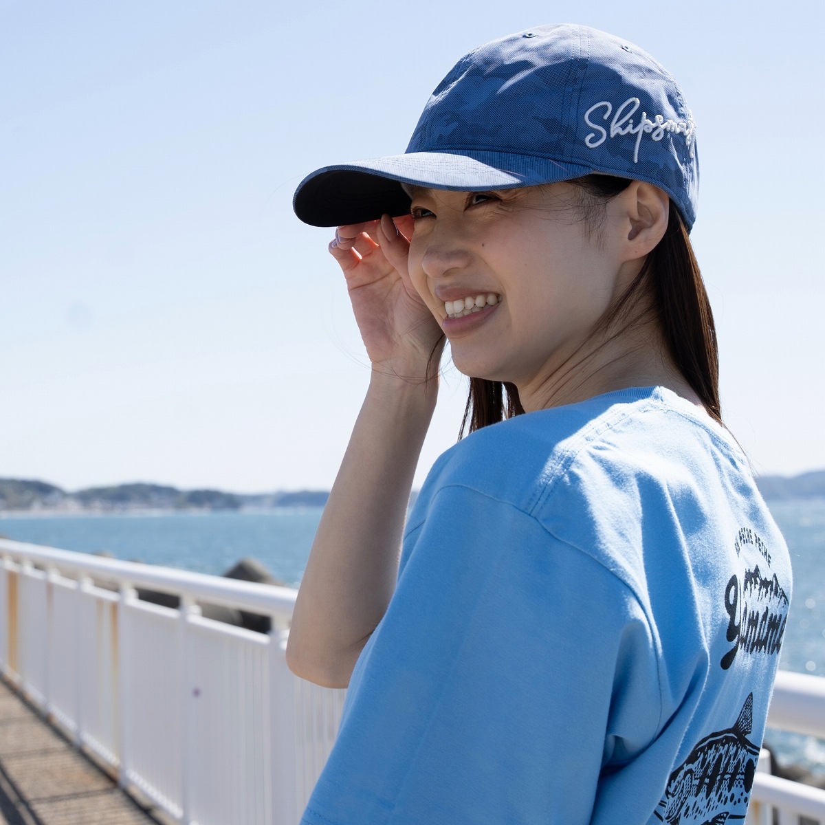 UVカット・フィッシングキャップ【ブルーカモ】