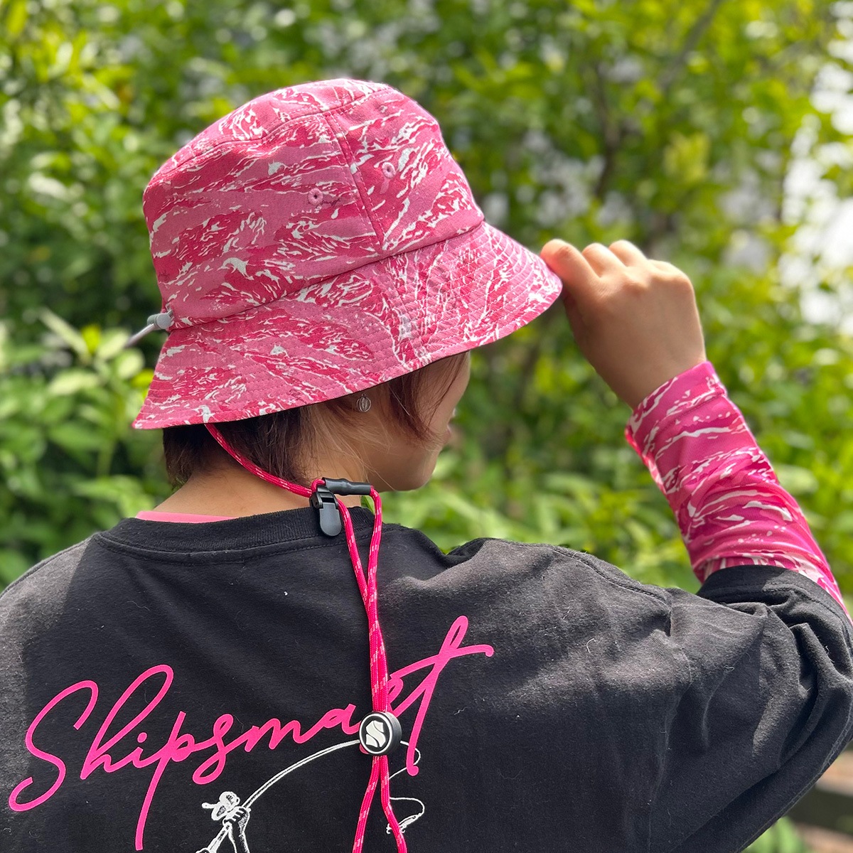 Fish Camo Dry バケットハット【ブラック】 | PlusM Online Shop