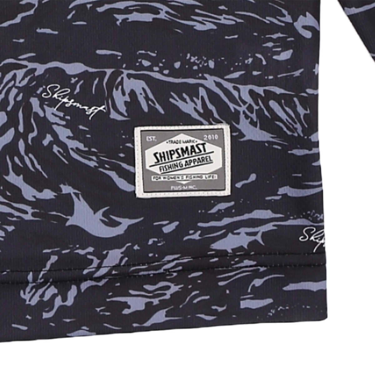 Fish Camo Dry ロングTシャツ【ブラック】