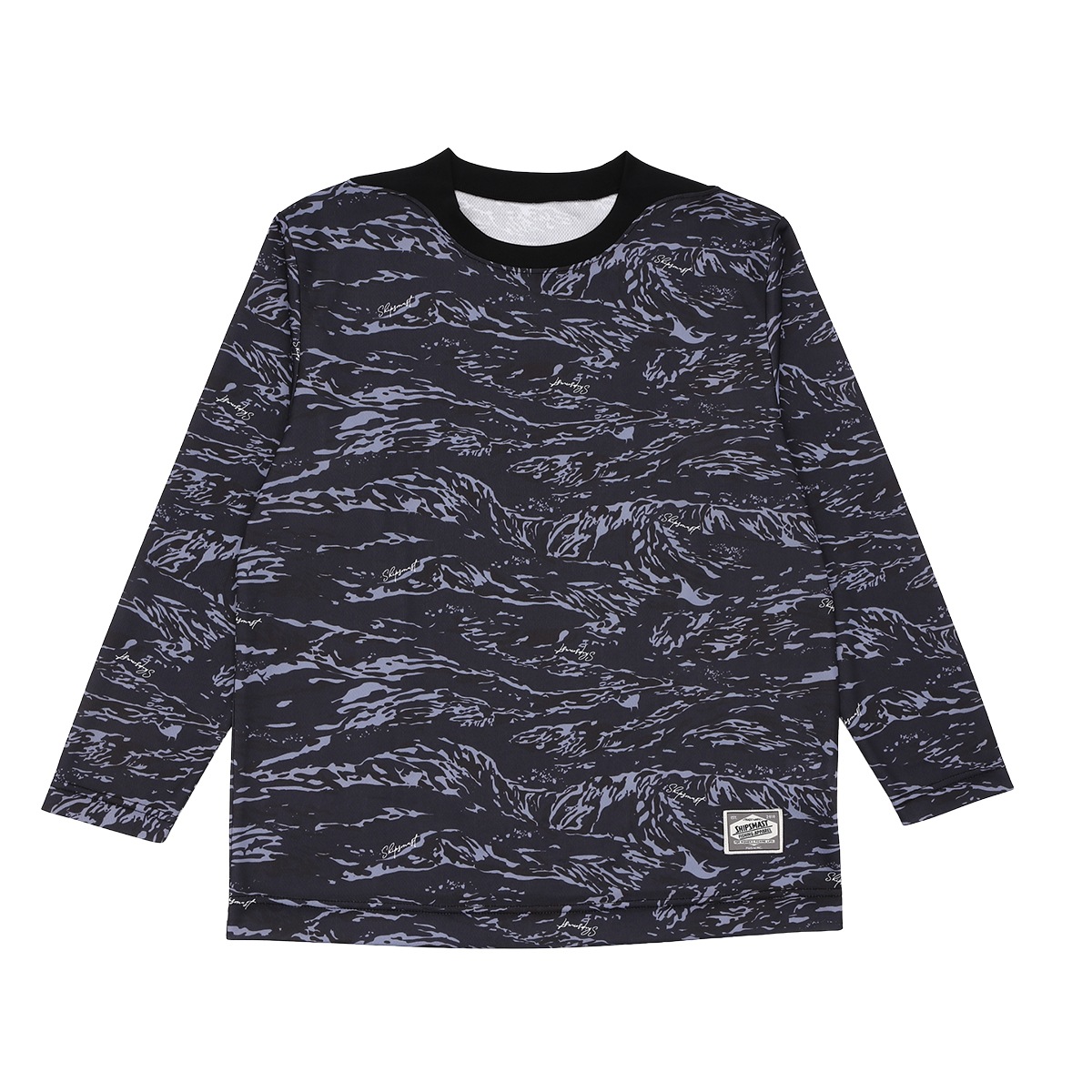 Fish Camo Dry ロングTシャツ【ブラック】