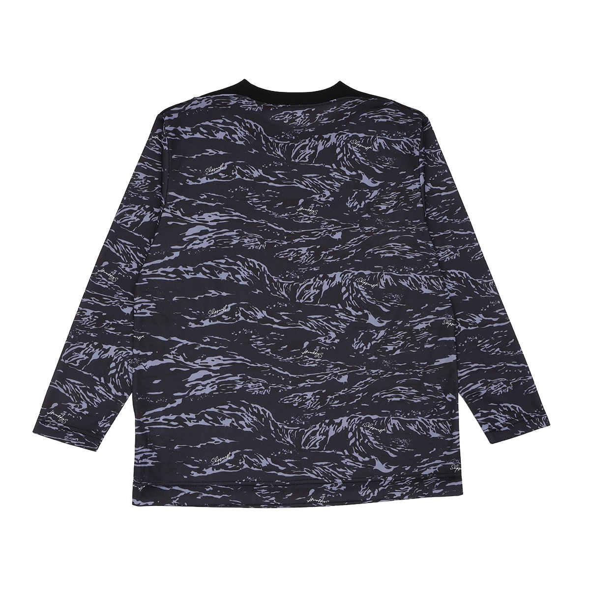 Fish Camo Dry ロングTシャツ【ブラック】