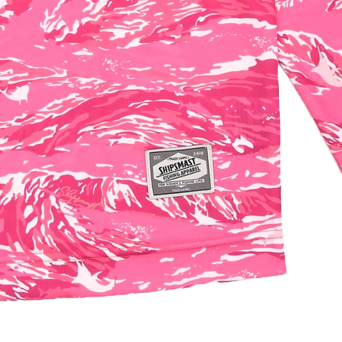 Fish Camo Dry ロングTシャツ【ピンク】