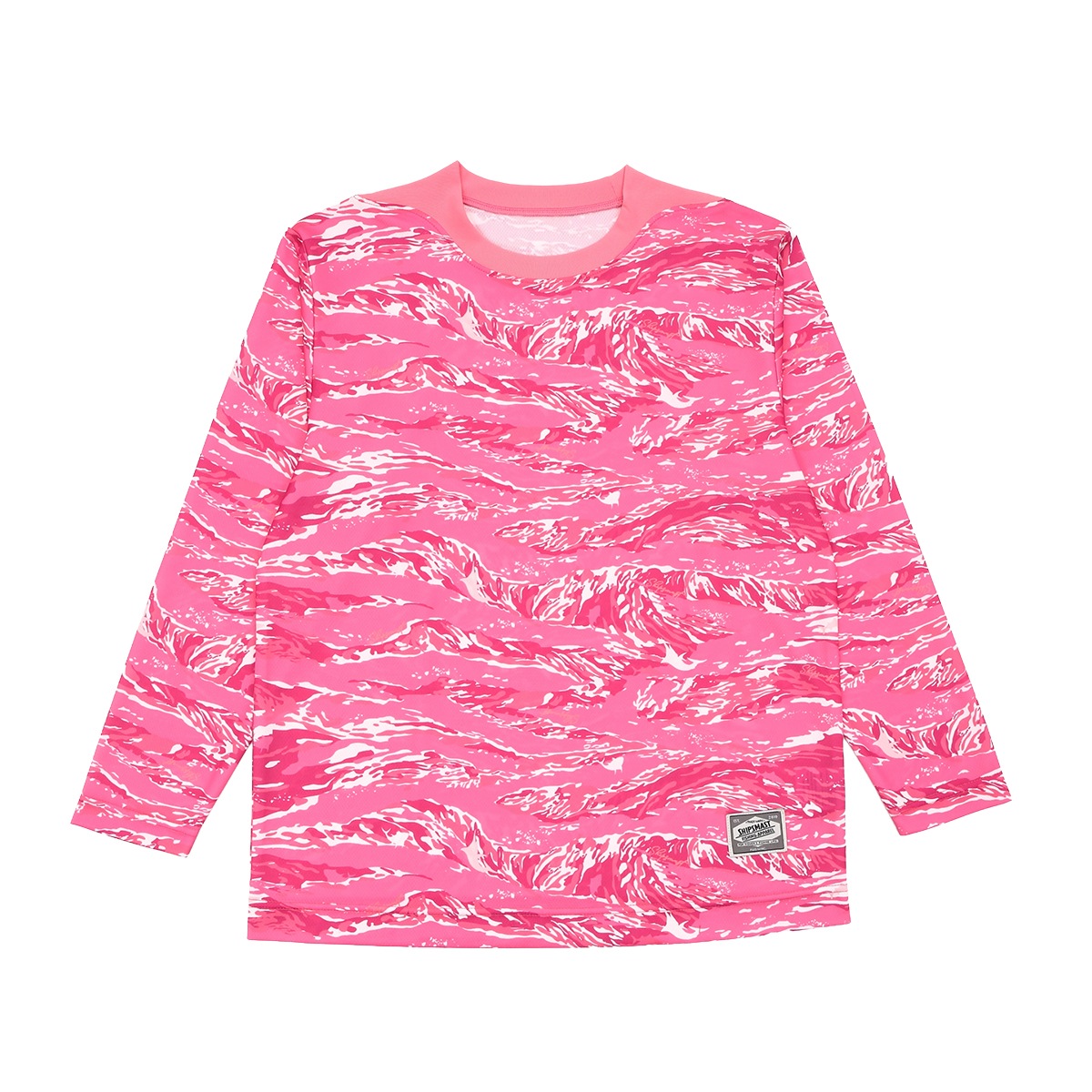 Fish Camo Dry ロングTシャツ【ピンク】