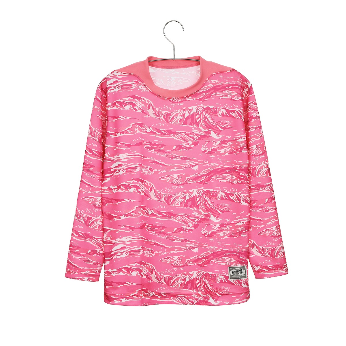 Fish Camo Dry ロングTシャツ【ピンク】